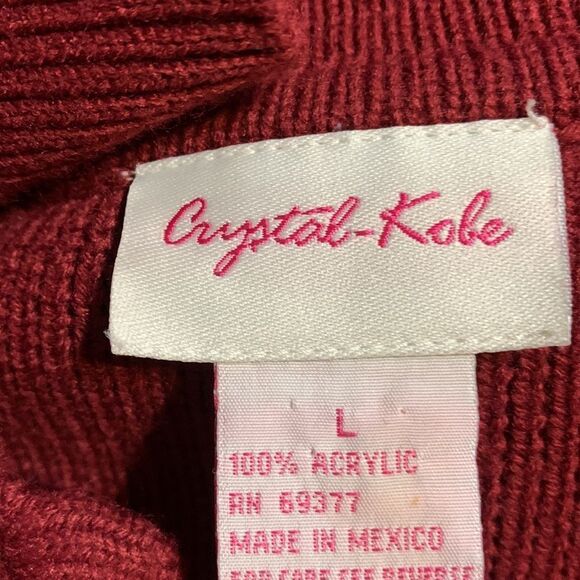 Crystal Kobe Women’s Floral Embroidered Cardigan Sweater Fall Large - Picture 9 of 10